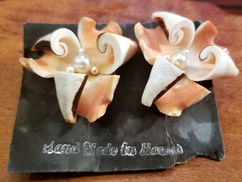 Vintage pink white seashell - pink,