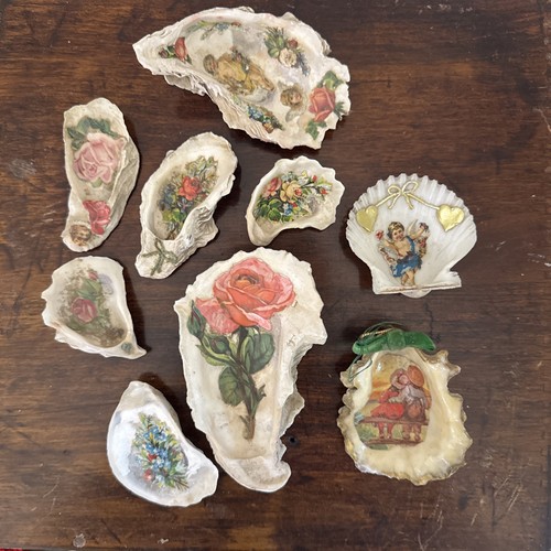 Vintage decoupage sea shell - decoupage,